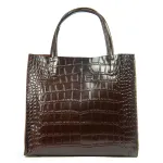 Сумка Женская Классическая кожа ALEX RAI 1564 brown croco