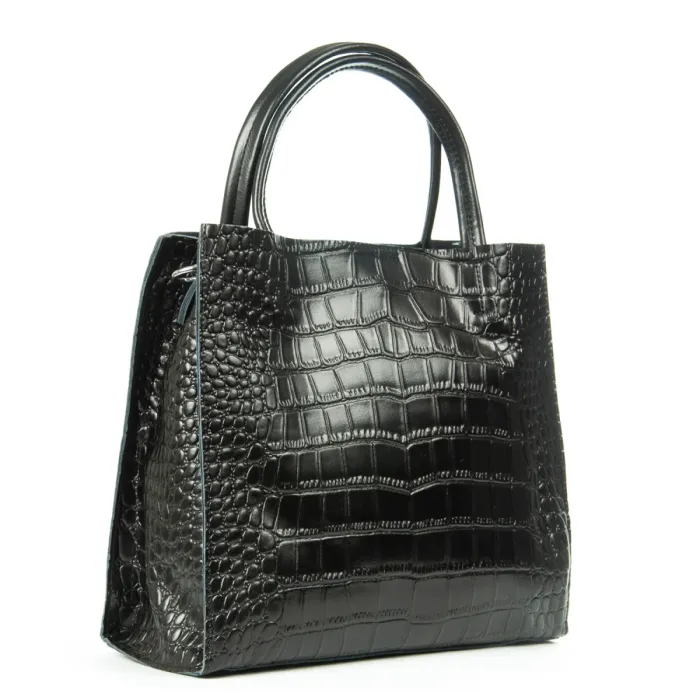 Сумка Женская Классическая кожа ALEX RAI 1564 black croco