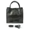 Сумка Женская Классическая кожа ALEX RAI 1564 black croco