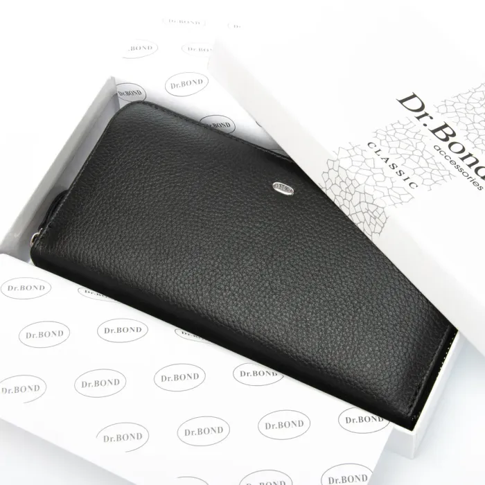 Кошелек Classic Женский кожа DR. BOND W201 black