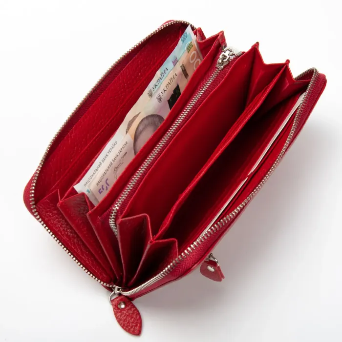 Кошелек Classic Женский кожа DR. BOND W201 red