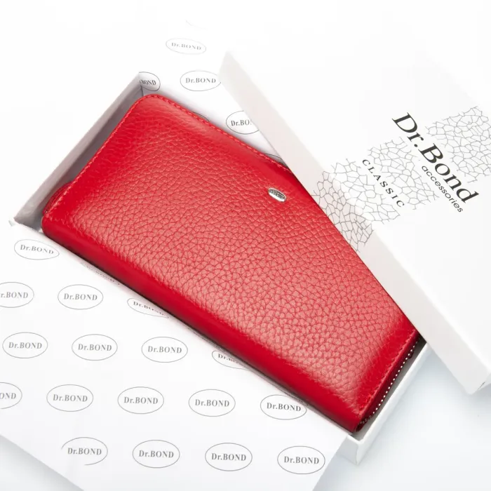 Кошелек Classic Женский кожа DR. BOND W201 red