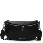 Сумка Женская Классическая кожа ALEX RAI 99127 black бананка