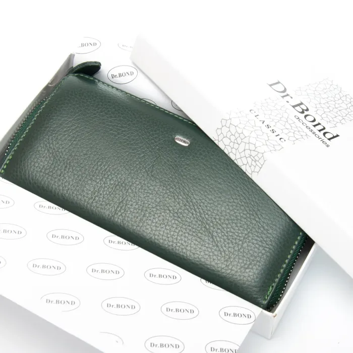 Кошелек Classic Женский кожа DR. BOND W201 green