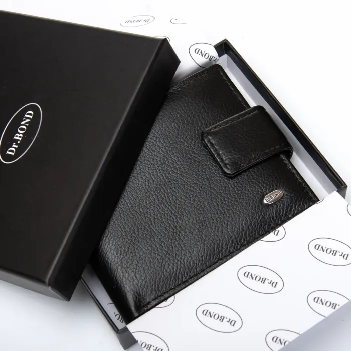 Кошелек Classic Мужской кожа DR. BOND M4CK black