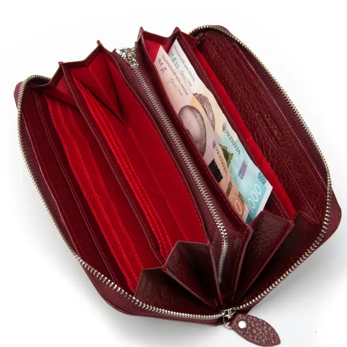 Кошелек Classic Женский кожа DR. BOND W201 wine red