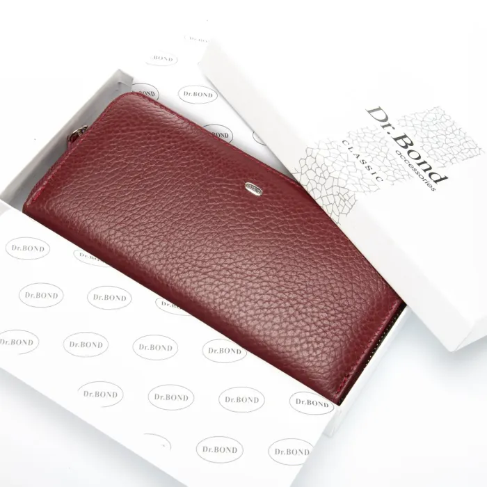 Кошелек Classic Женский кожа DR. BOND W201 wine red