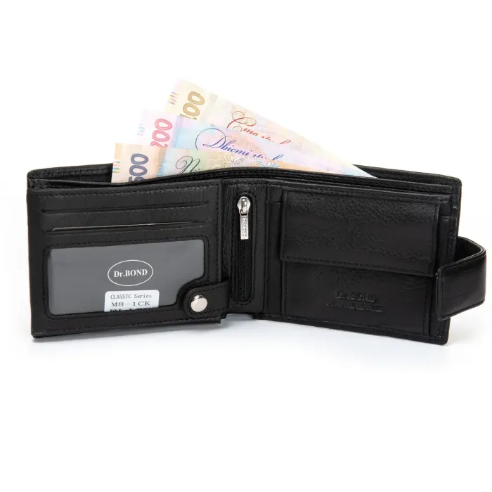Кошелек Classic Мужской кожа DR. BOND M8-1CK black