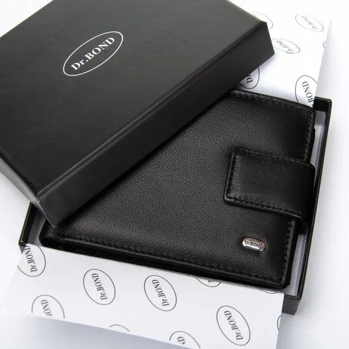 Кошелек Classic Мужской кожа DR. BOND M8-1CK black