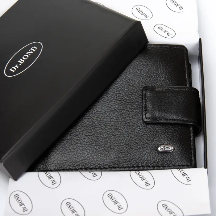 Кошелек Classic Мужской кожа DR. BOND M3CK black
