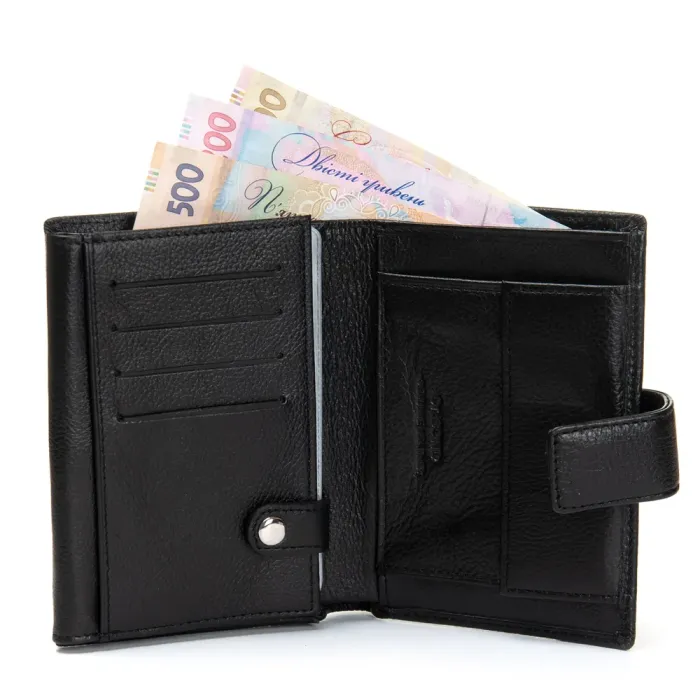 Кошелек Classic Мужской кожа DR. BOND M1CK black