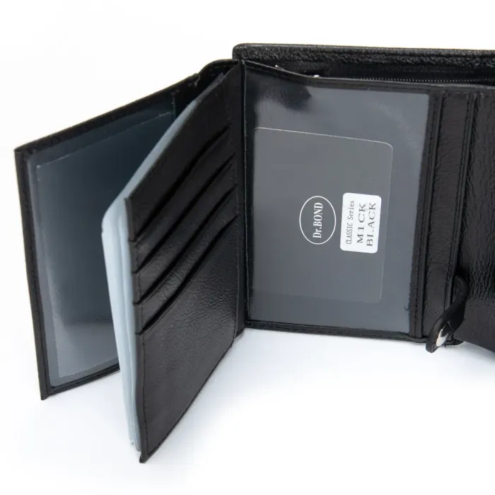 Кошелек Classic Мужской кожа DR. BOND M1CK black