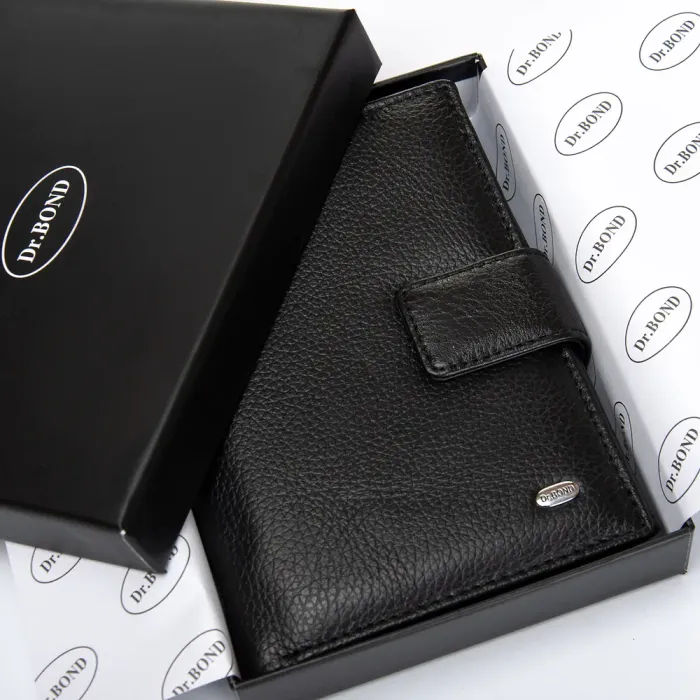 Кошелек Classic Мужской кожа DR. BOND M1CK black