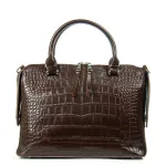 Сумка Женская Классическая кожа ALEX RAI 8542 brown croco