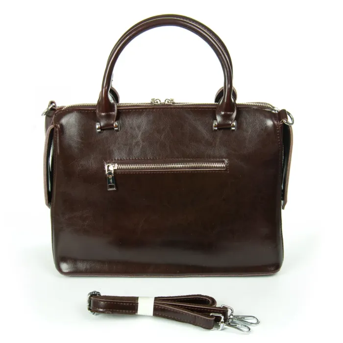 Сумка Женская Классическая кожа ALEX RAI 8542 brown croco