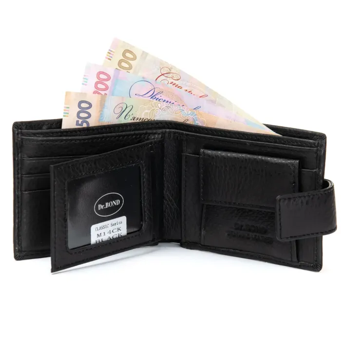 Кошелек Classic Мужской кожа DR. BOND M14CK black