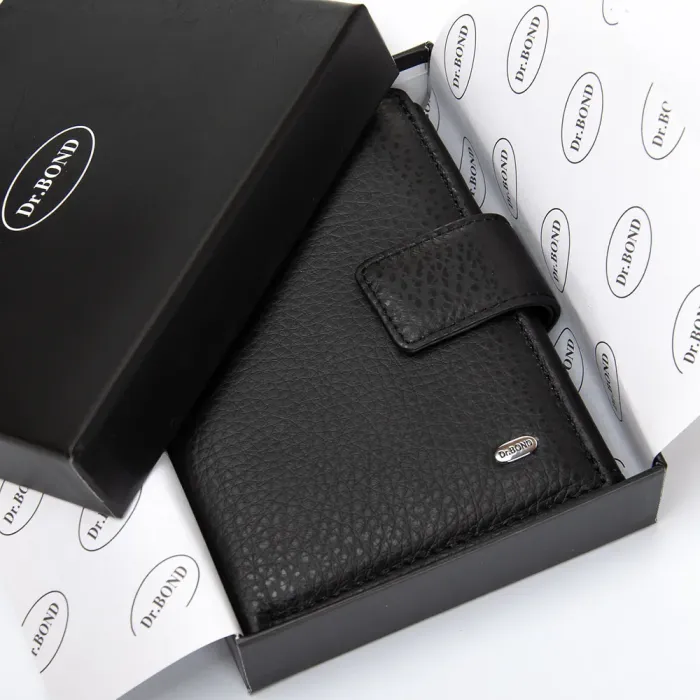 Кошелек Classic Мужской кожа DR. BOND M24CK black