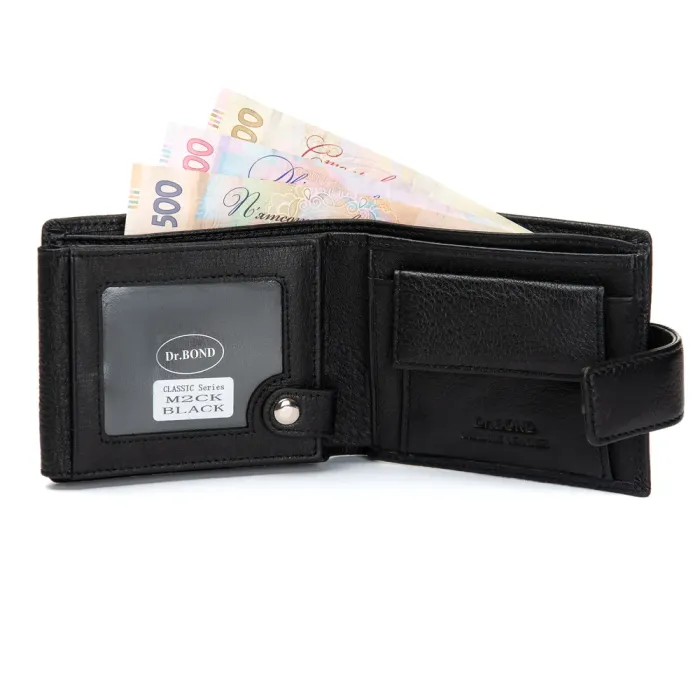 Кошелек Classic Мужской кожа DR. BOND M2CK black
