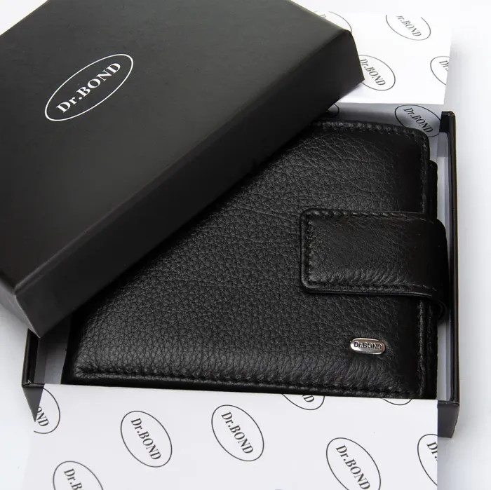 Кошелек Classic Мужской кожа DR. BOND M2CK black