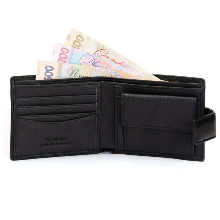 Кошелек Classic Мужской кожа DR. BOND MS-28CK black