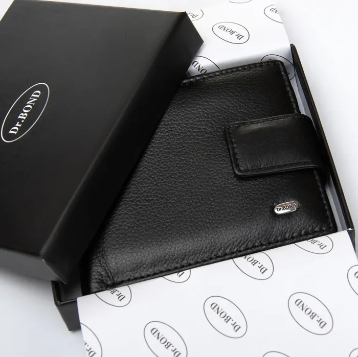 Кошелек Classic Мужской кожа DR. BOND MS-28CK black