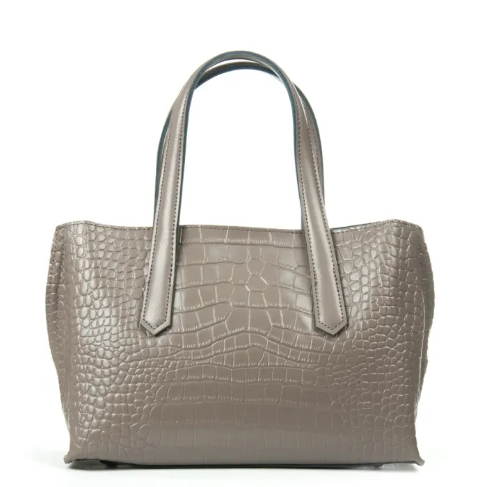 Сумка Женская Классическая кожа ALEX RAI 8815 khaki croco