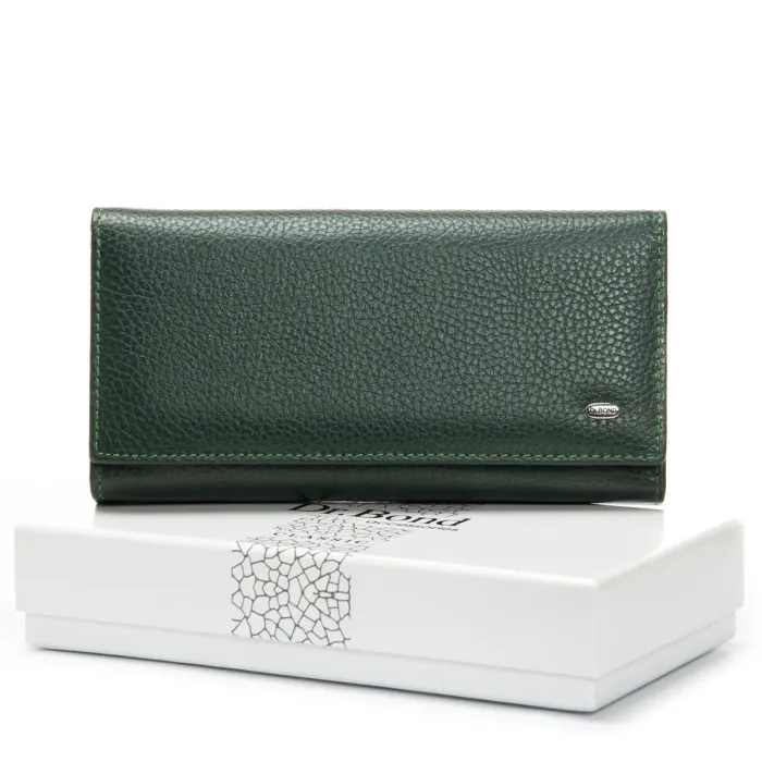 Кошелек Classic Женский кожа DR. BOND W46-2 green