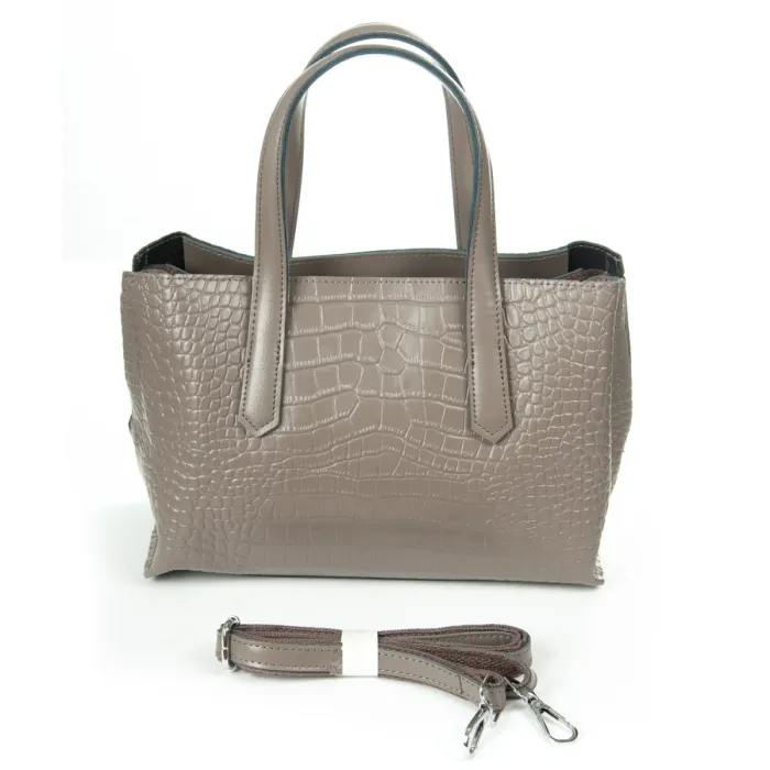 Сумка Женская Классическая кожа ALEX RAI 8815 khaki croco