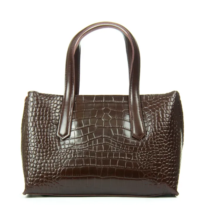 Сумка Женская Классическая кожа ALEX RAI 8815 brown croco
