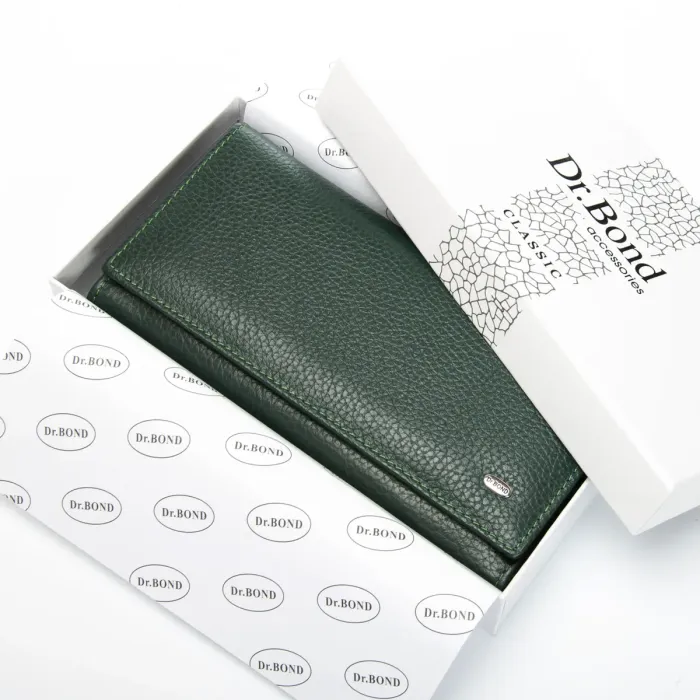 Кошелек Classic Женский кожа DR. BOND W46-2 green