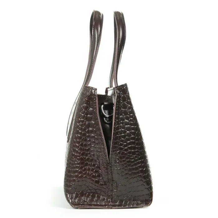 Сумка Женская Классическая кожа ALEX RAI 8815 brown croco