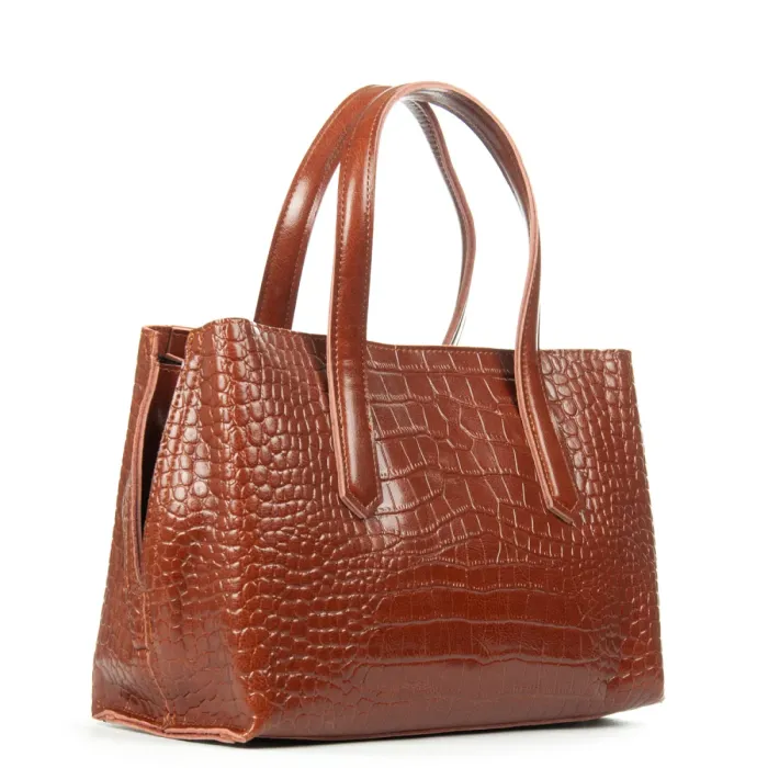 Сумка Женская Классическая кожа ALEX RAI 8815 coffee croco