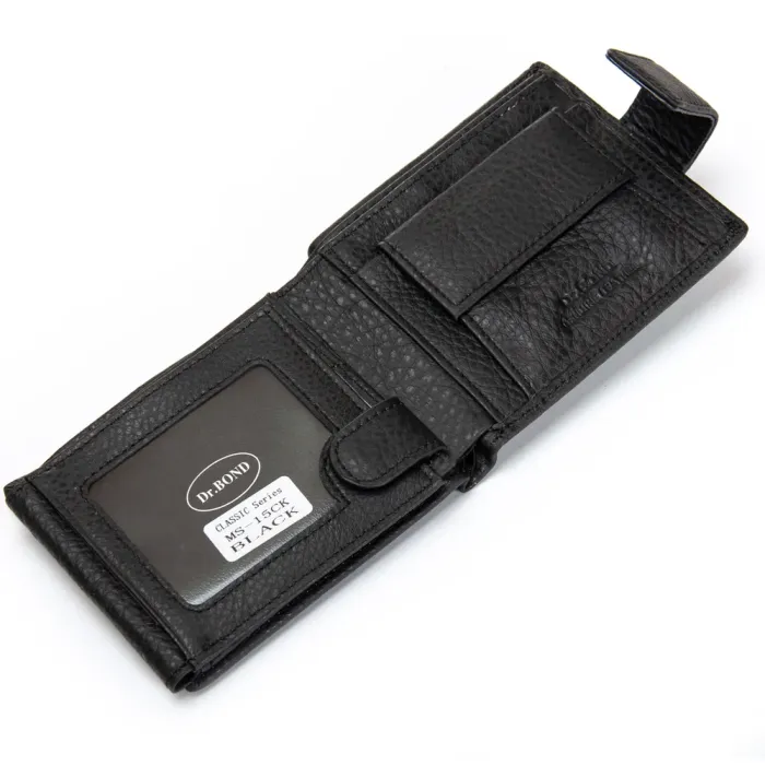 Кошелек Classic Мужской кожа DR. BOND MS-15CK black