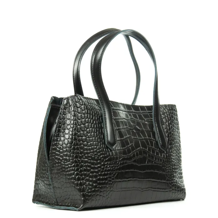 Сумка Женская Классическая кожа ALEX RAI 8815 black croco