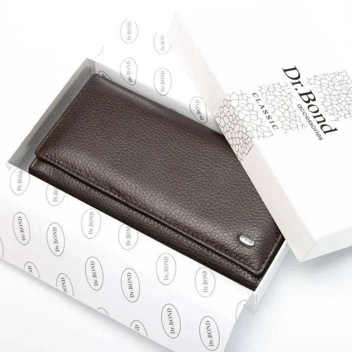 Кошелек Classic Женский кожа DR. BOND W46-2 coffee