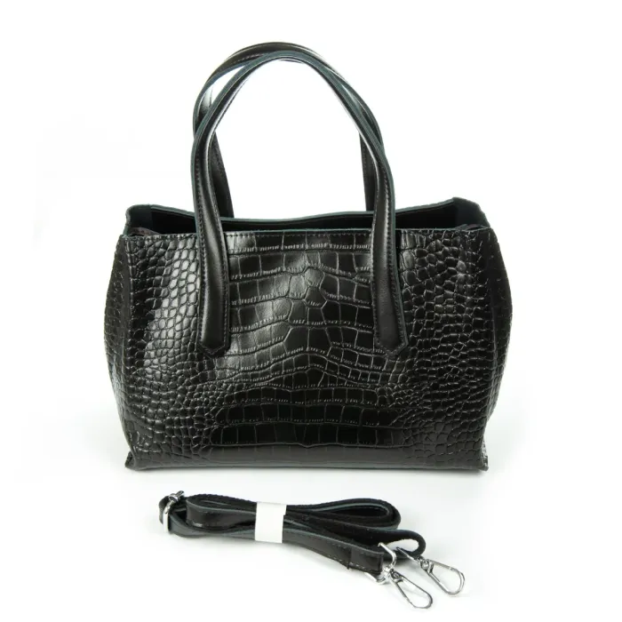 Сумка Женская Классическая кожа ALEX RAI 8815 black croco