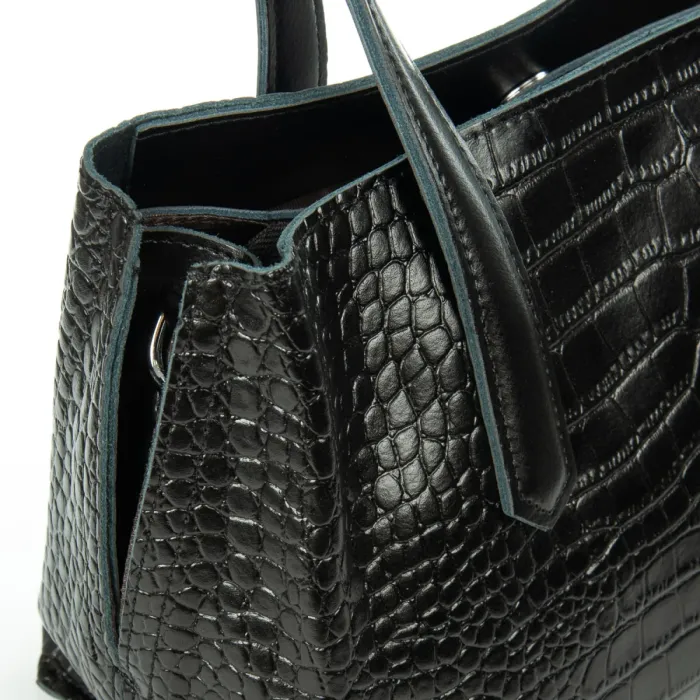Сумка Женская Классическая кожа ALEX RAI 8815 black croco