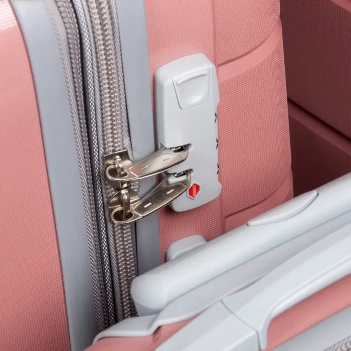 Дорожная Чемодан 2/1 ABS-пластик FASHION PP-1  810 rose-gold