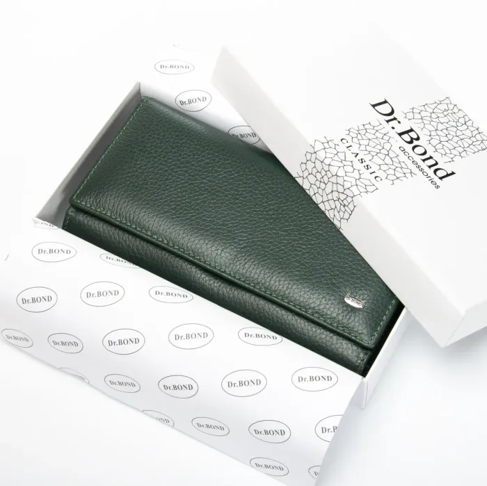 Кошелек Classic Женский кожа DR. BOND W46 green
