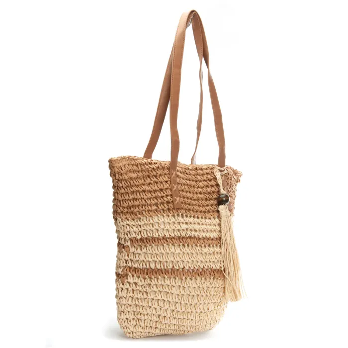 Сумка Женская Плетеная LUXEVA 0006 khaki beige
