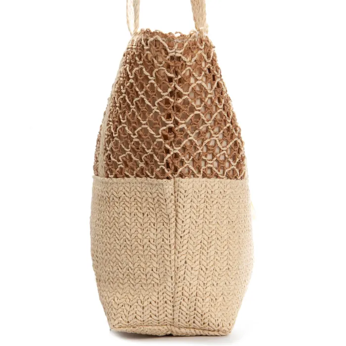 Сумка Женская Плетеная LUXEVA 6167 beige
