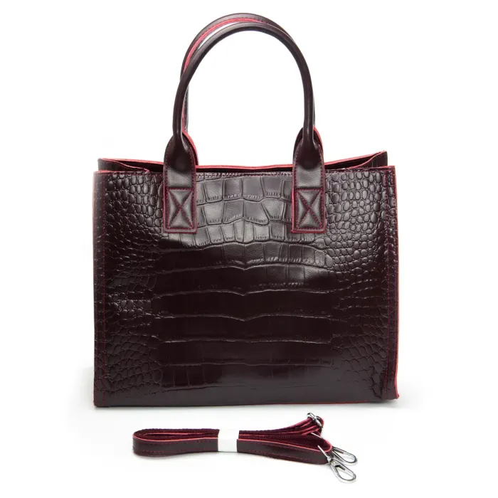 Сумка Женская Классическая кожа ALEX RAI 8804 bordo