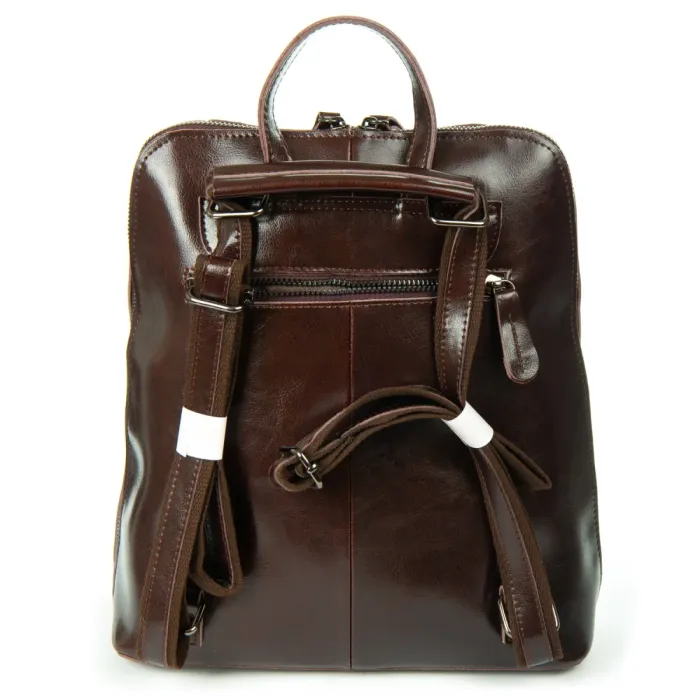 Сумка Женская Рюкзак кожа ALEX RAI 8629 brown croco