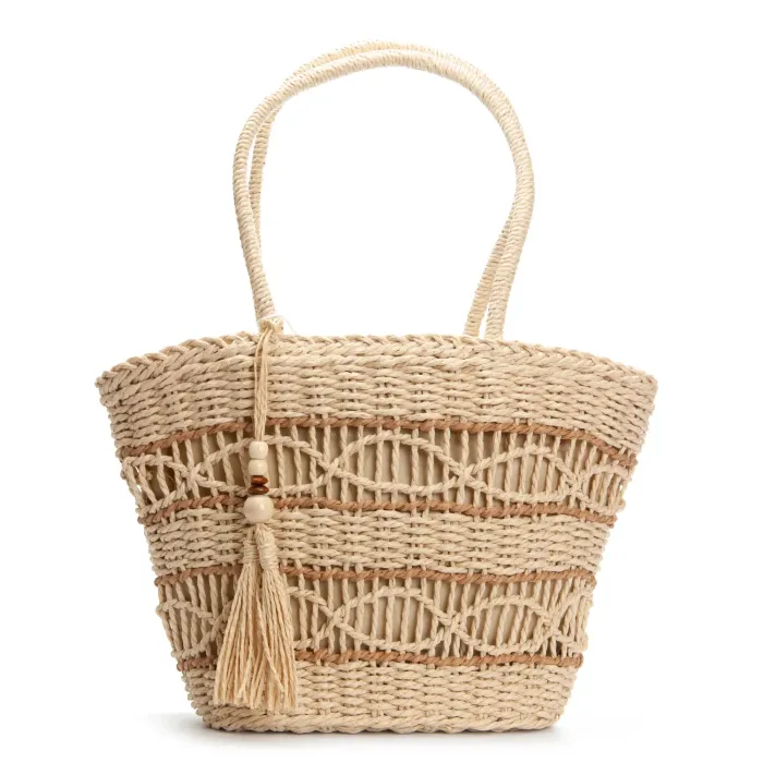Сумка Женская Плетеная LUXEVA 9136 beige