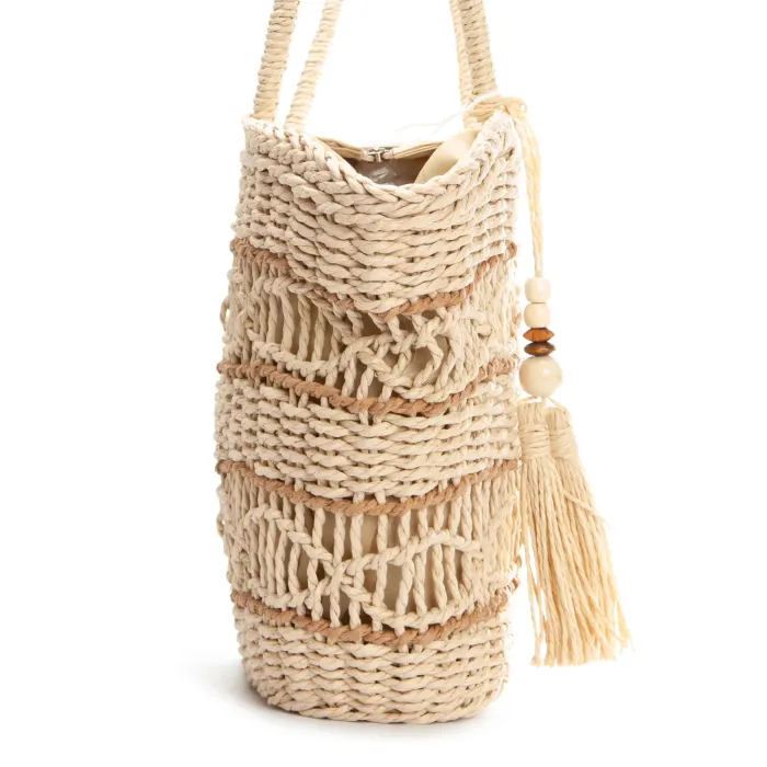 Сумка Женская Плетеная LUXEVA 9136 beige