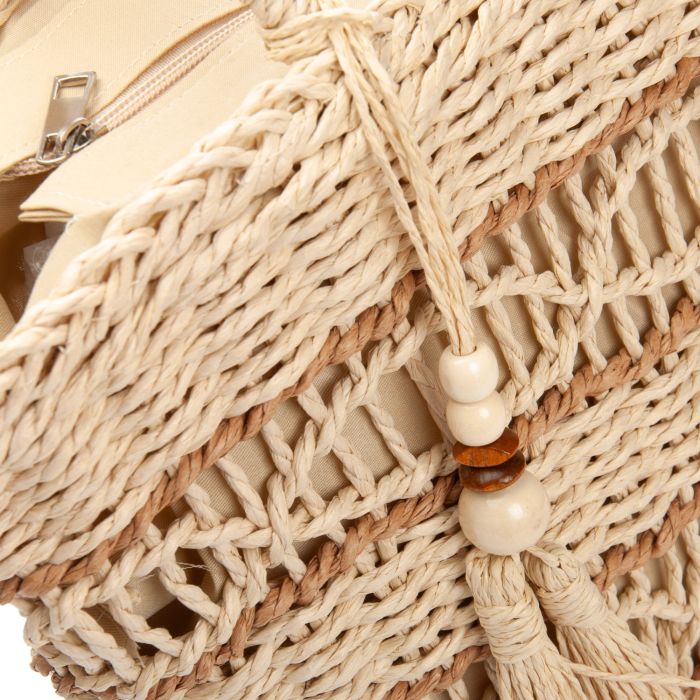 Сумка Женская Плетеная LUXEVA 9136 beige
