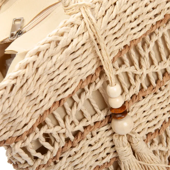 Сумка Женская Плетеная LUXEVA 9136 beige