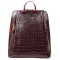 Сумка Женская Рюкзак кожа ALEX RAI 8629 bordo croco