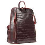 Сумка Женская Рюкзак кожа ALEX RAI 8629 bordo croco