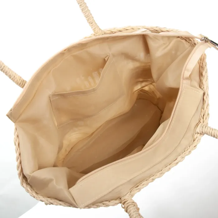 Сумка Женская Плетеная LUXEVA 9136 beige